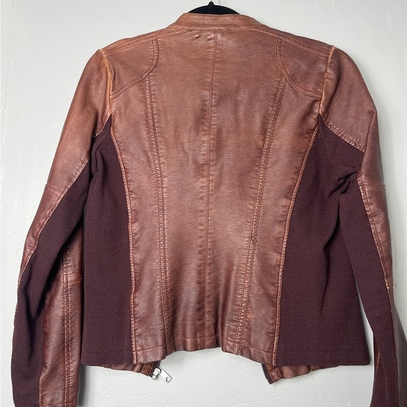 Maurices Tan (Faux) Leather Jacket with Zipper Details. Women’s small - Picture 2 of 4